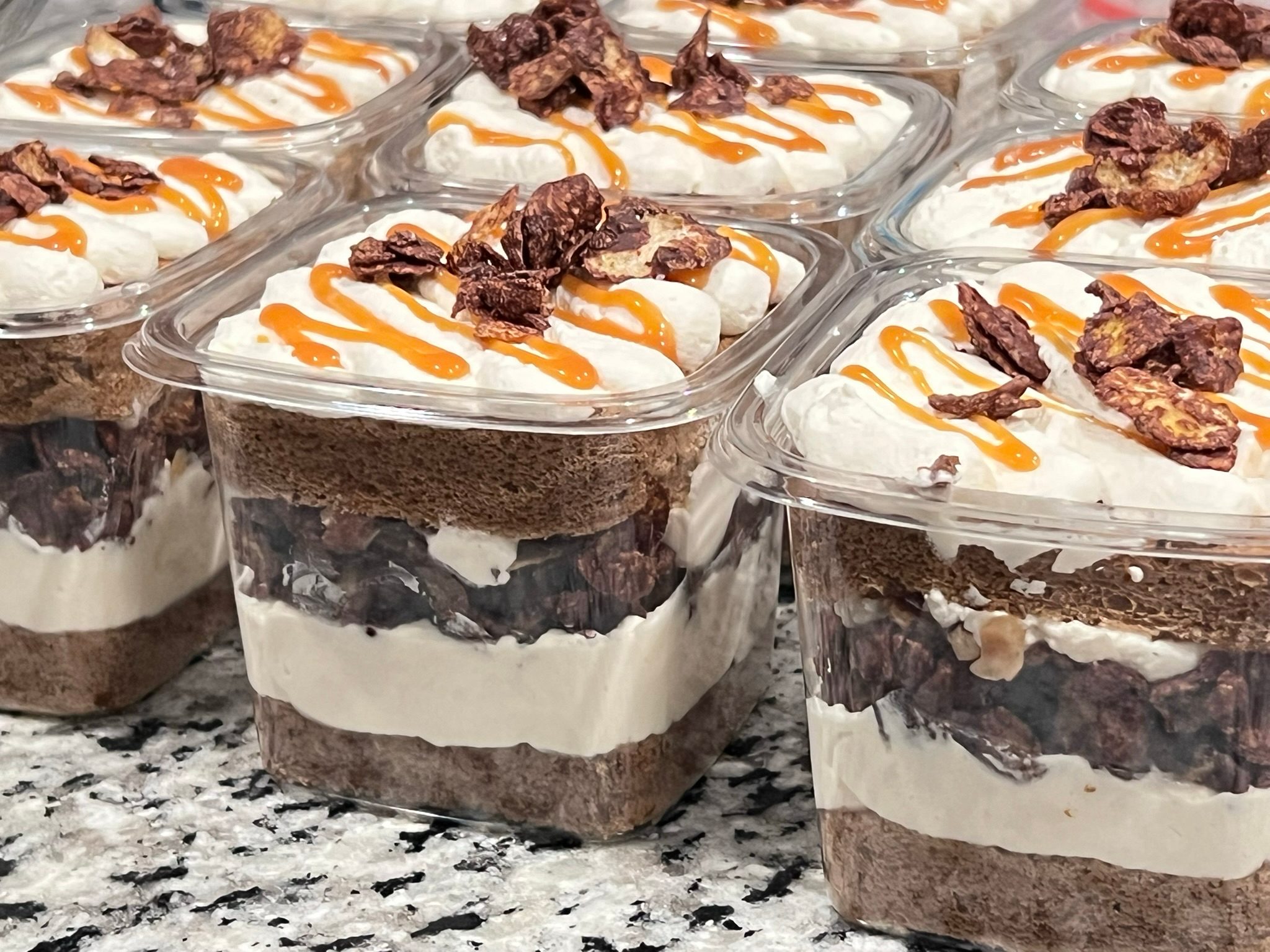 Coffee Caramel Box cake.