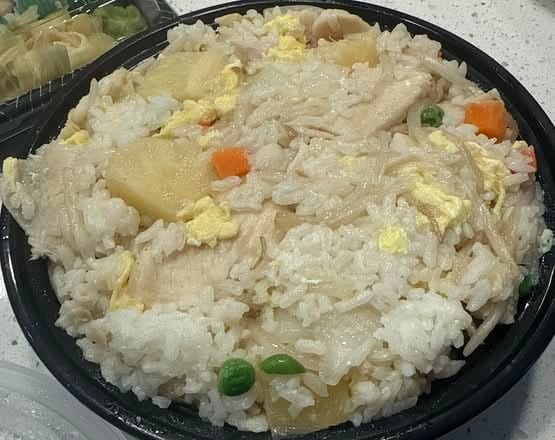 (L) Pineapple Chicken Fried Rice.