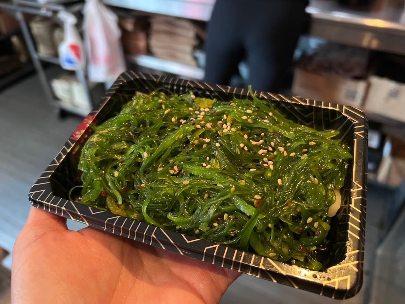 Seaweed Salad Tray.